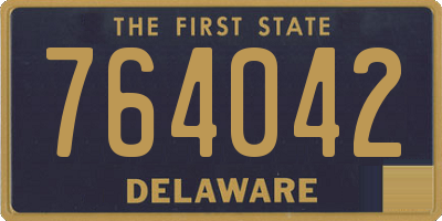 DE license plate 764042