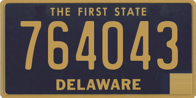 DE license plate 764043