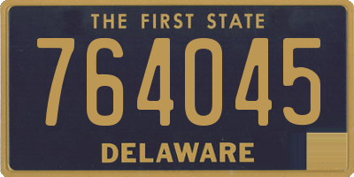 DE license plate 764045