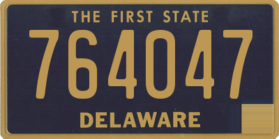 DE license plate 764047
