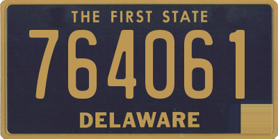 DE license plate 764061