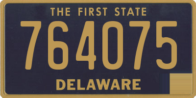 DE license plate 764075