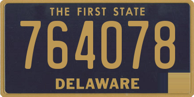 DE license plate 764078
