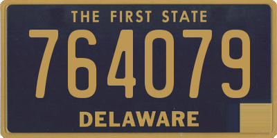 DE license plate 764079