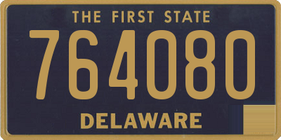 DE license plate 764080