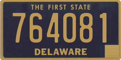 DE license plate 764081