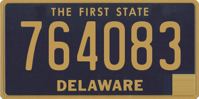 DE license plate 764083