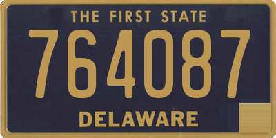 DE license plate 764087