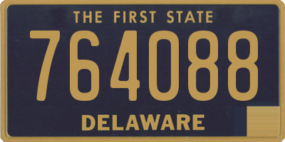 DE license plate 764088