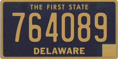 DE license plate 764089