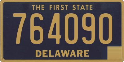 DE license plate 764090