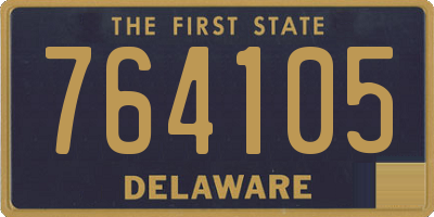 DE license plate 764105