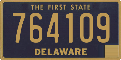 DE license plate 764109