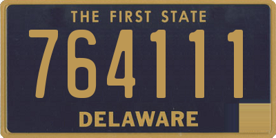 DE license plate 764111