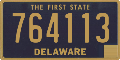 DE license plate 764113
