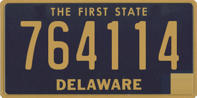 DE license plate 764114