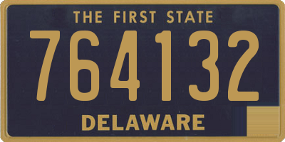 DE license plate 764132