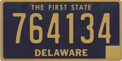 DE license plate 764134