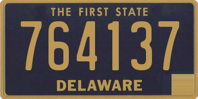 DE license plate 764137