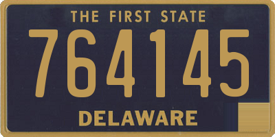 DE license plate 764145