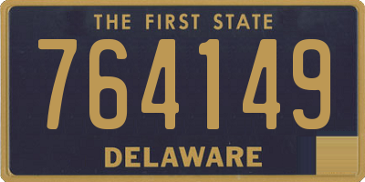 DE license plate 764149