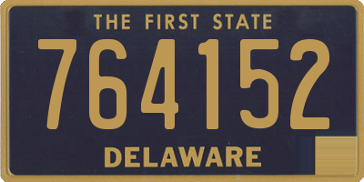 DE license plate 764152
