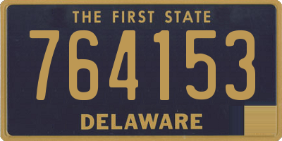 DE license plate 764153