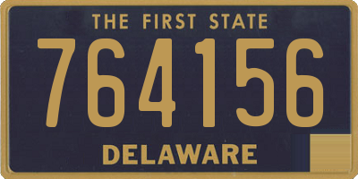 DE license plate 764156