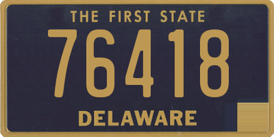 DE license plate 76418