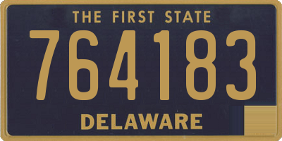 DE license plate 764183