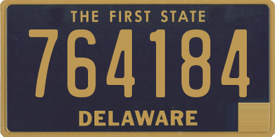 DE license plate 764184