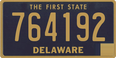 DE license plate 764192