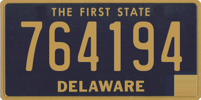 DE license plate 764194