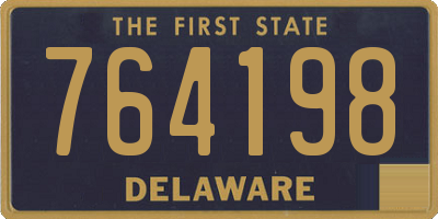 DE license plate 764198