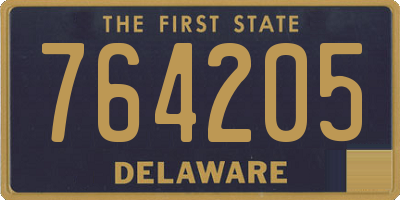 DE license plate 764205