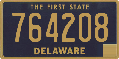 DE license plate 764208