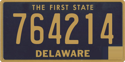 DE license plate 764214
