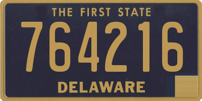 DE license plate 764216