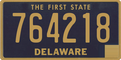 DE license plate 764218