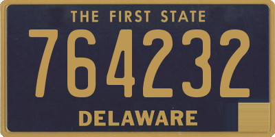 DE license plate 764232
