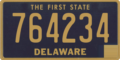 DE license plate 764234
