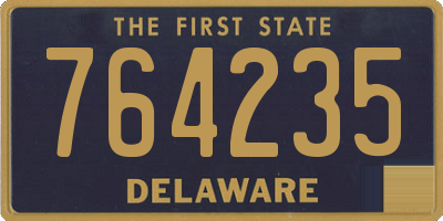 DE license plate 764235
