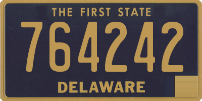 DE license plate 764242