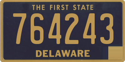 DE license plate 764243
