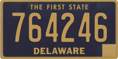 DE license plate 764246