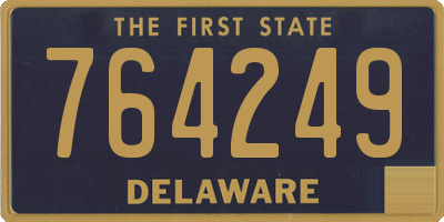 DE license plate 764249