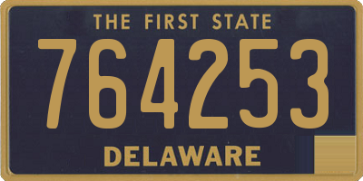 DE license plate 764253