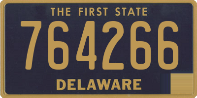 DE license plate 764266