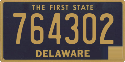 DE license plate 764302