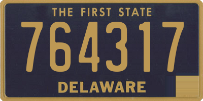 DE license plate 764317